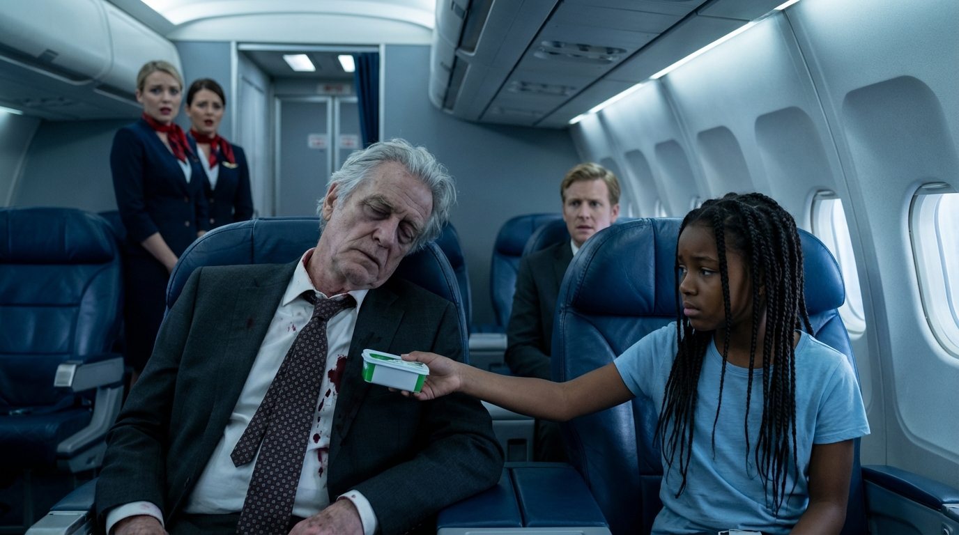 **“It’s a stroke!” the 12-year-old girl shouted mid-flight. She saved the millionaire — but she never imagined the promise he’d make to her on the edge of death.**