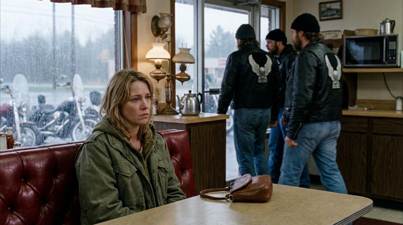 Kind Old Lady Shelters 15 Motorcycle Riders During a Snowstorm, Next Day 100 Bikes Line Up at Her Door The wind off Highway 70 sounded like it was scraping the world clean.