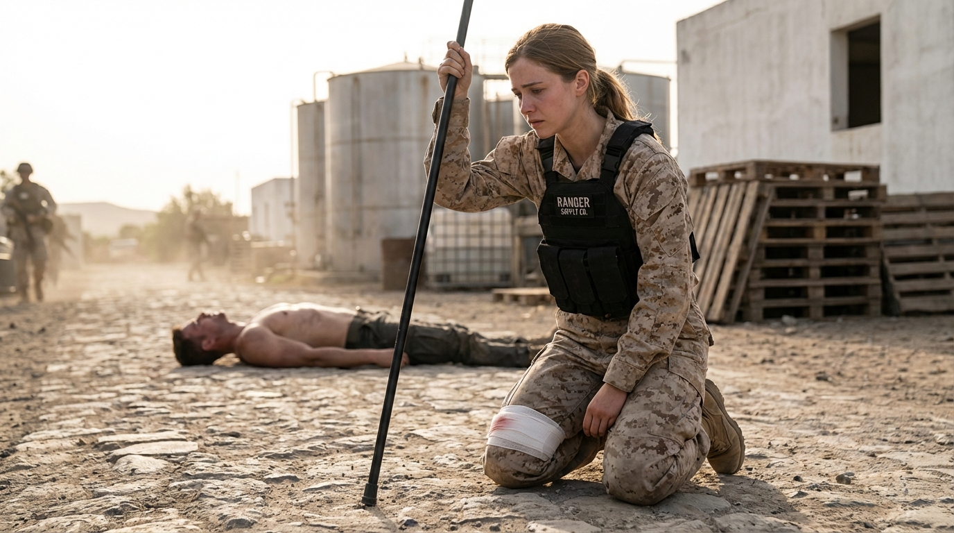 A Wounded Woman Soldier Walked Past — Moments Later, the SEAL Team Regretted Everything. Dust hung in th