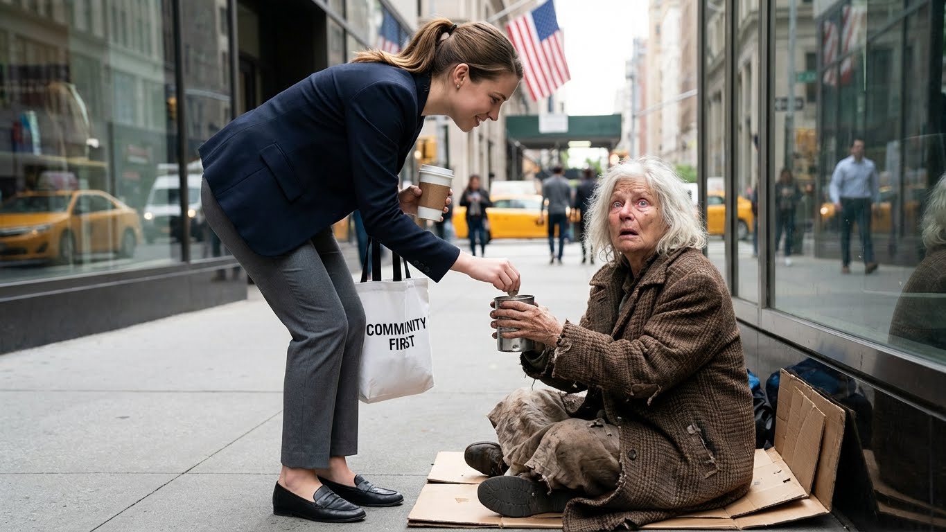 After The Divorce, I Started A New Job, And Every Day On My Way Home I Quietly Left A Few Dollars For An Elderly Woman Who Always Looked So Tired And Worn Out. One Day, When I Bent Down To Help Her Again, She Suddenly Grabbed My Hand And Whispered, “You’ve Done So Much For Me. Don’t Go Home Tonight. Stay At A Hotel, And Tomorrow I’ll Show You Something.”