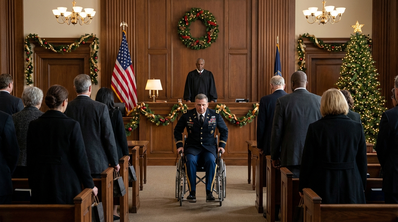 Judge Orders Disabled Veteran to Stand During Sentencing, Next Moment Leaves the Court in Tears. Courtroom 7 looked tir