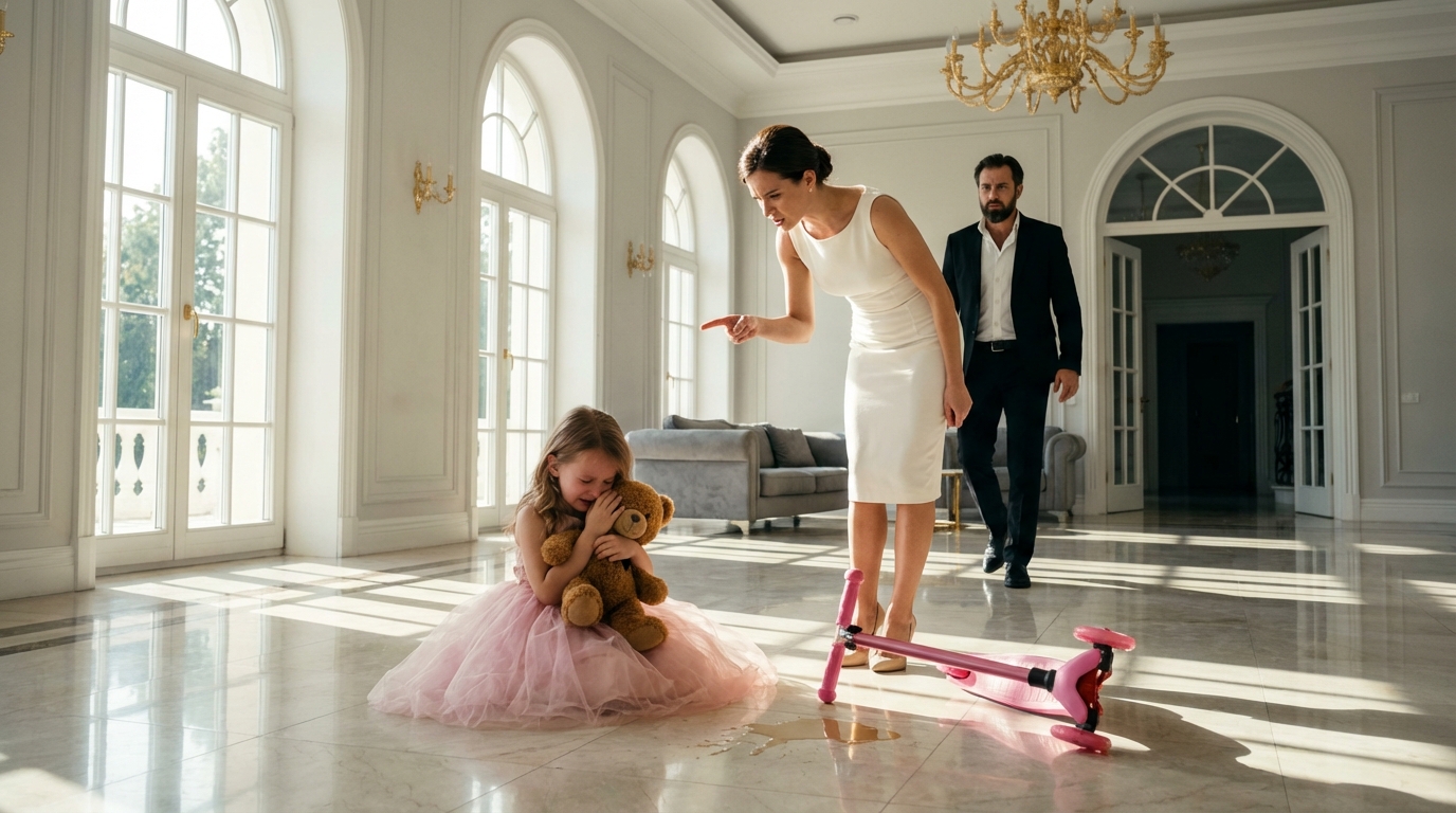 Wealthy Father Returns Unexpectedly on a Quiet Afternoon — and Discovers the Sh0cking Truth About How a Stepmother Treats Her Little Daughter When No One Is Looking