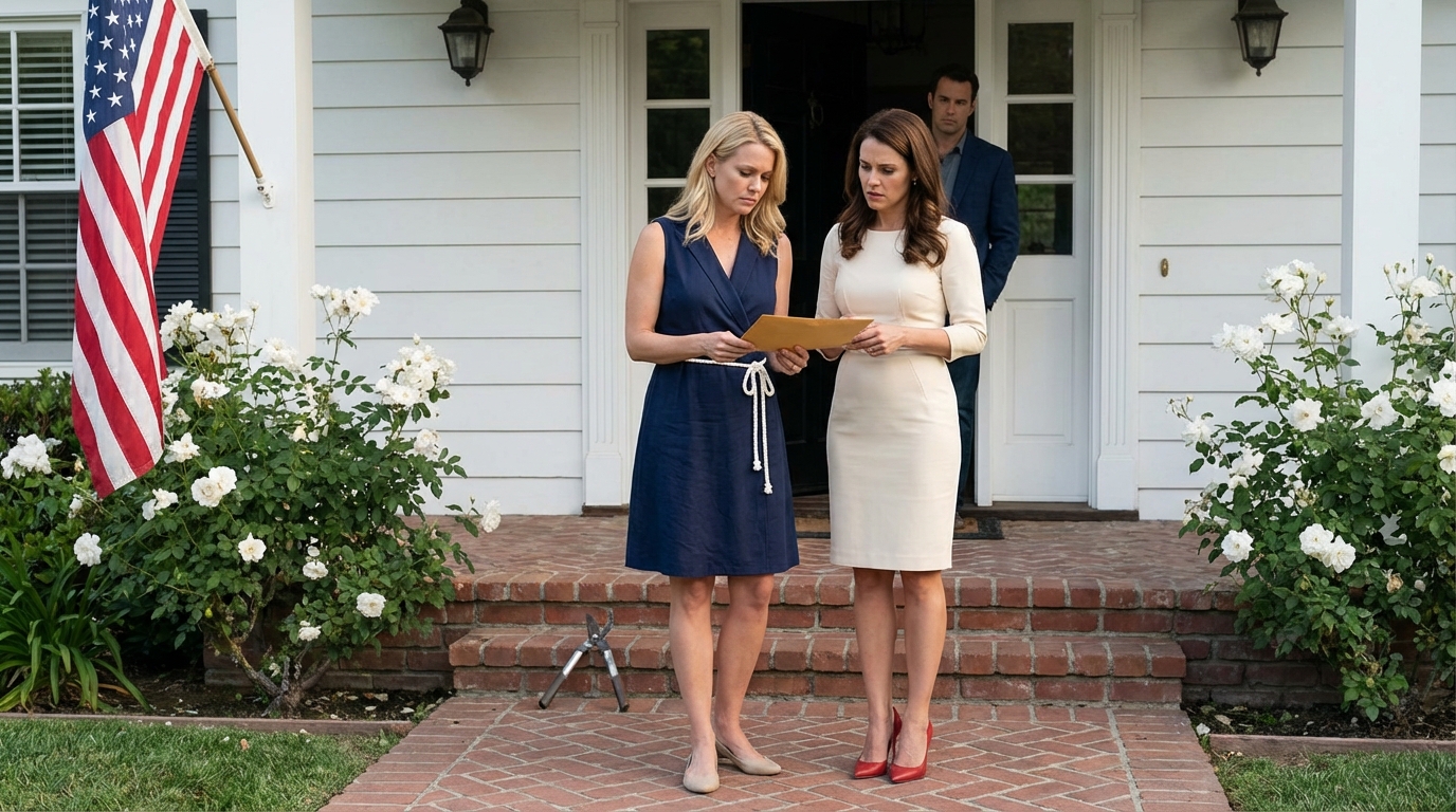 My Husband’s New Wife Came to My Door With a Greedy Smirk. She Said, “We’re Here for Our Rightful Share of Your Father’s Estate. Move Out Immediately.” I SMILED AS MY LAWYER WALKED IN BEHIND HER …