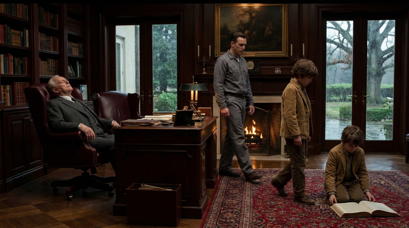 Billionaire Pretends to Sleep to Test His Janitor’s Son – What the Son did next Froze Him