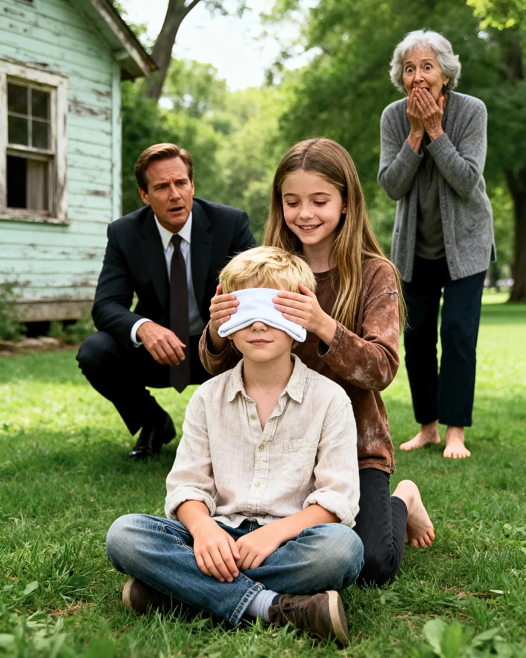 The billionaire’s son was ‘blind’ and unresponsive until he stayed one week in my log cabin—they dispatched paramilitary guards to pull him away, m0cking my grandmother’s ‘dirt remedies,’ but one year later, a black limousine returned to our dirt road..