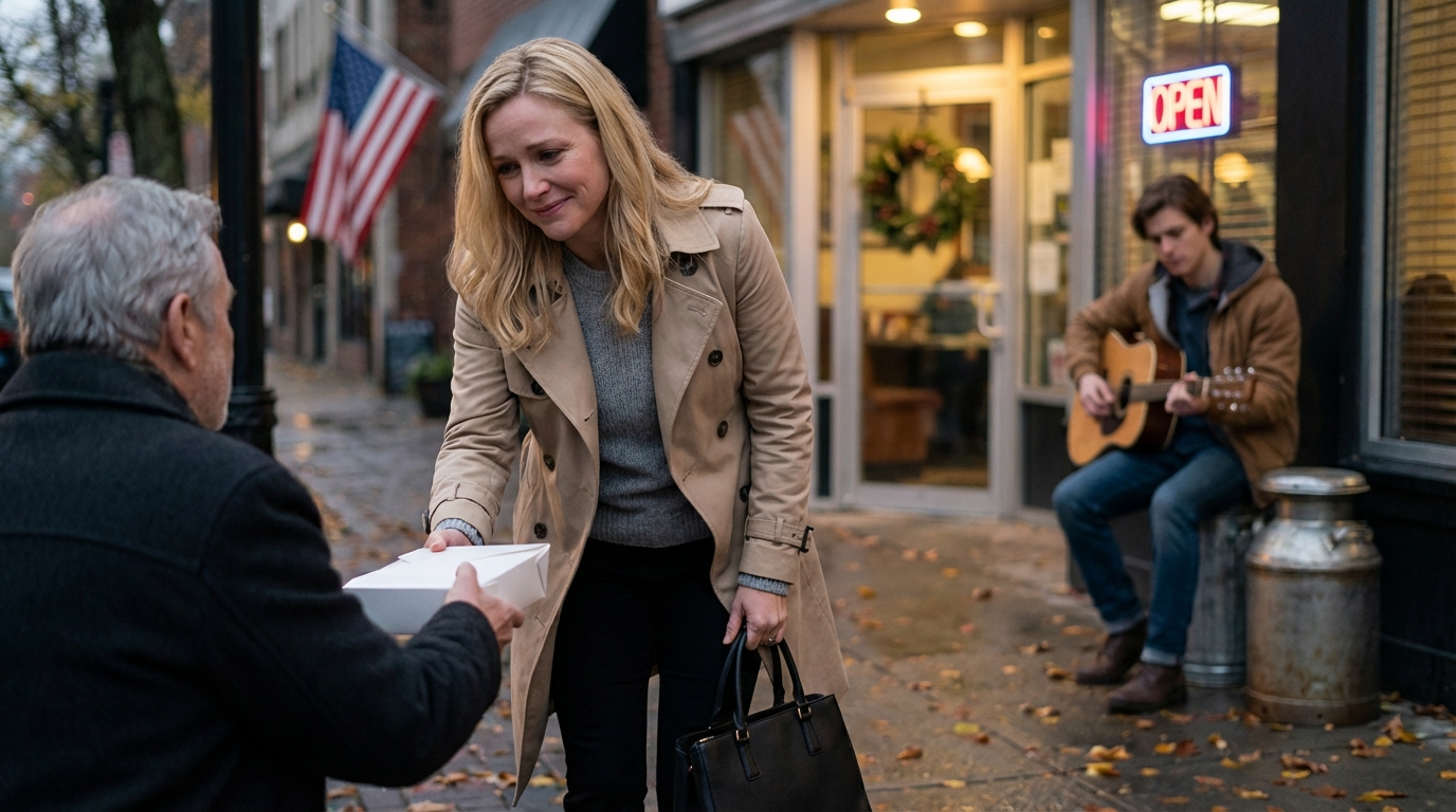 American Boy Gives Food to an Older Man in Need, Not Knowing He’s a Millionaire The alley behind Manny’s Diner always
