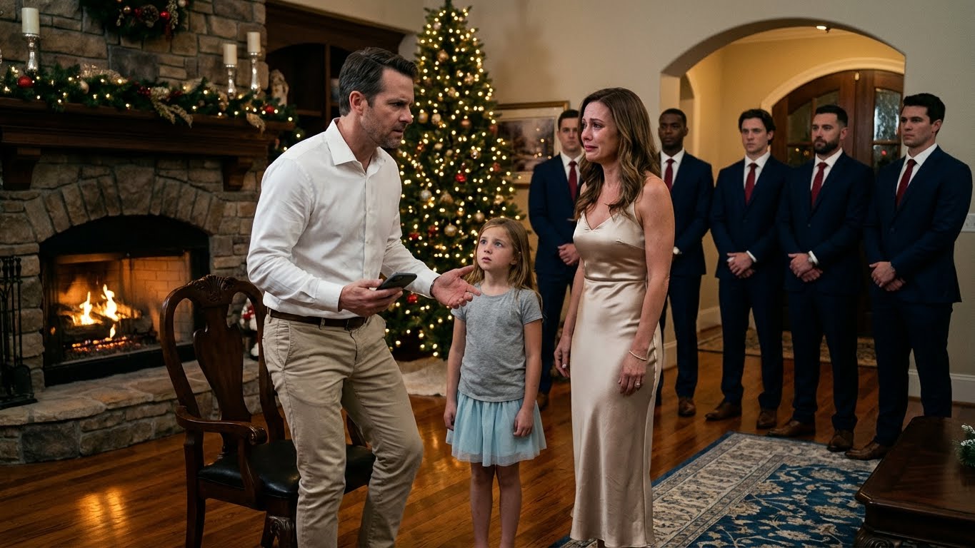 At The Door, My Sister Smirked And Said, “This Party Isn’t For Kids Like Yours.” My Daughter’s Eyes Filled With Tears. My Husband Looked At The Family, Then At Our Little Girl, And Something In His Face Changed. Without A Word, He Stepped Aside, Made One Quick Phone Call, Stood Up In Front Of Everyone, And Said One Sentence That Wiped The Smiles Off Every Face In That Room.