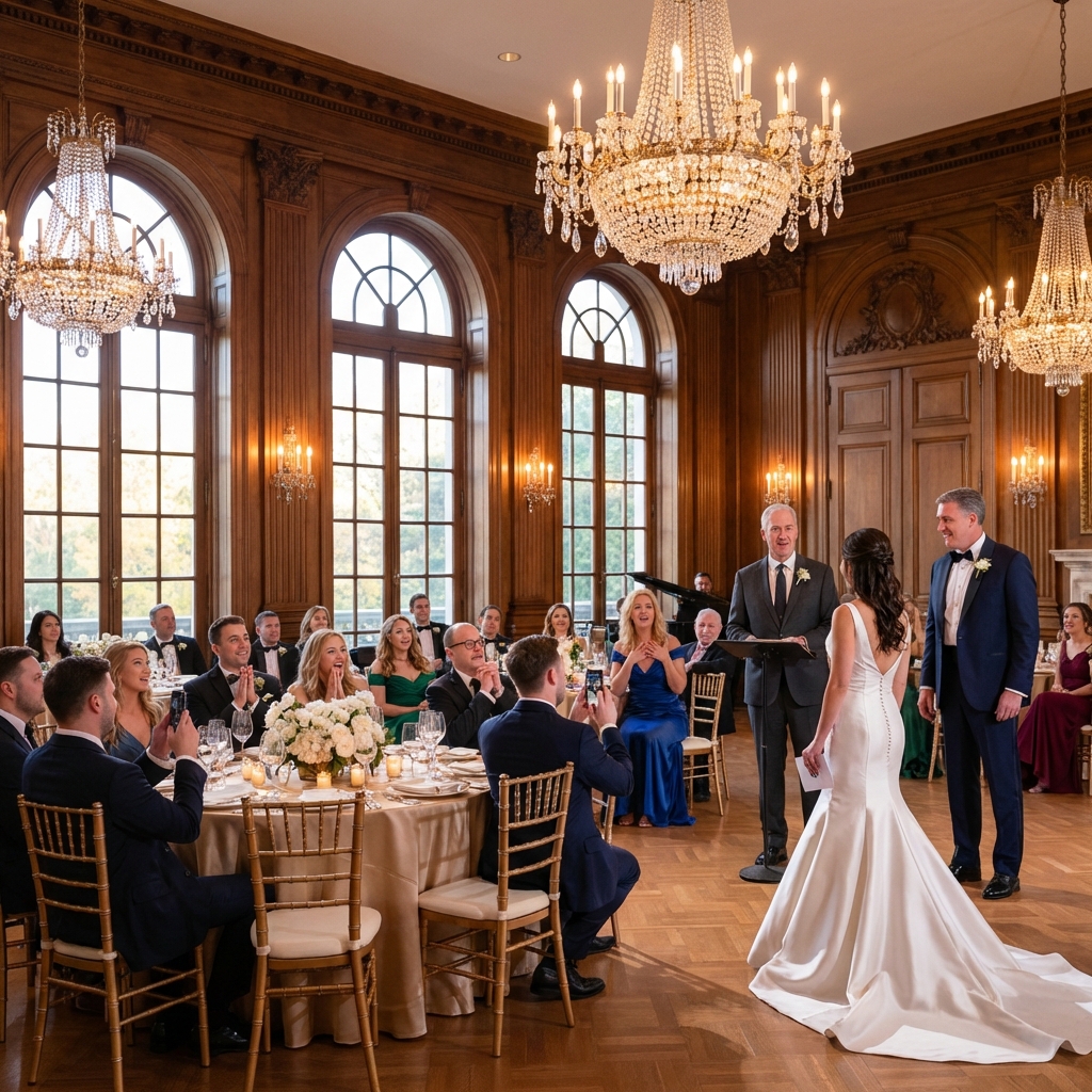 At My Wedding, My Father Stood Up And Announced He Was Cutting Me Off: “You’re Not My Real Daughter Anyway.” The Crowd Gasped. I Smiled, Stepped To The Mic, And Said: “Since We’re Sharing DNA Secrets…” I Pulled Out An Envelope… HIS WIFE’S FACE WENT PAPER-WHITE AS I EXPOSED…