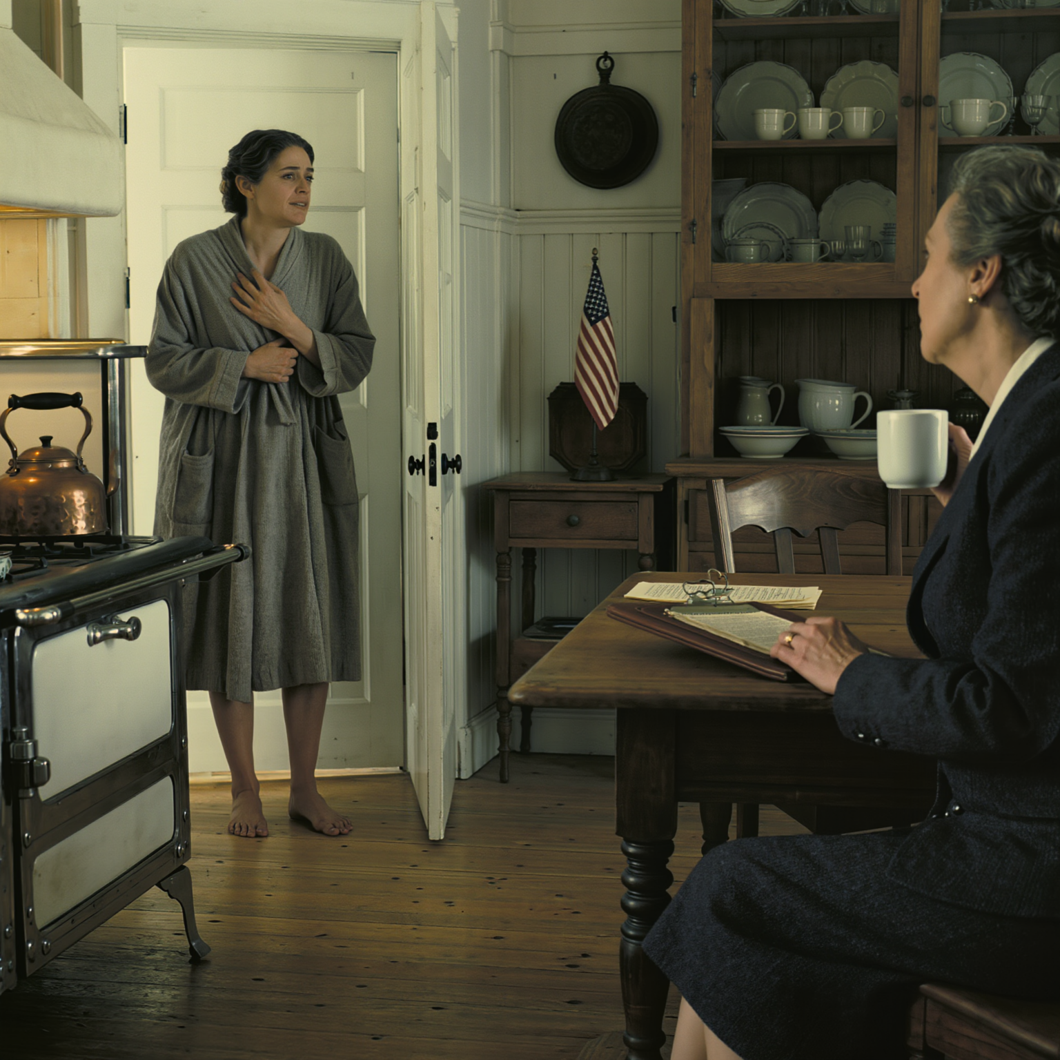 “Go Cry To Your Dead Grandfather. His House Is Mine Now” She Laughed In The House My Family Owned For A Century. “You’re Not On The Deed.” I Said Nothing. When She Woke Up The Next Morning And Saw Who Was Sitting In The Kitchen Drinking Coffee, She Frozed In Terror.