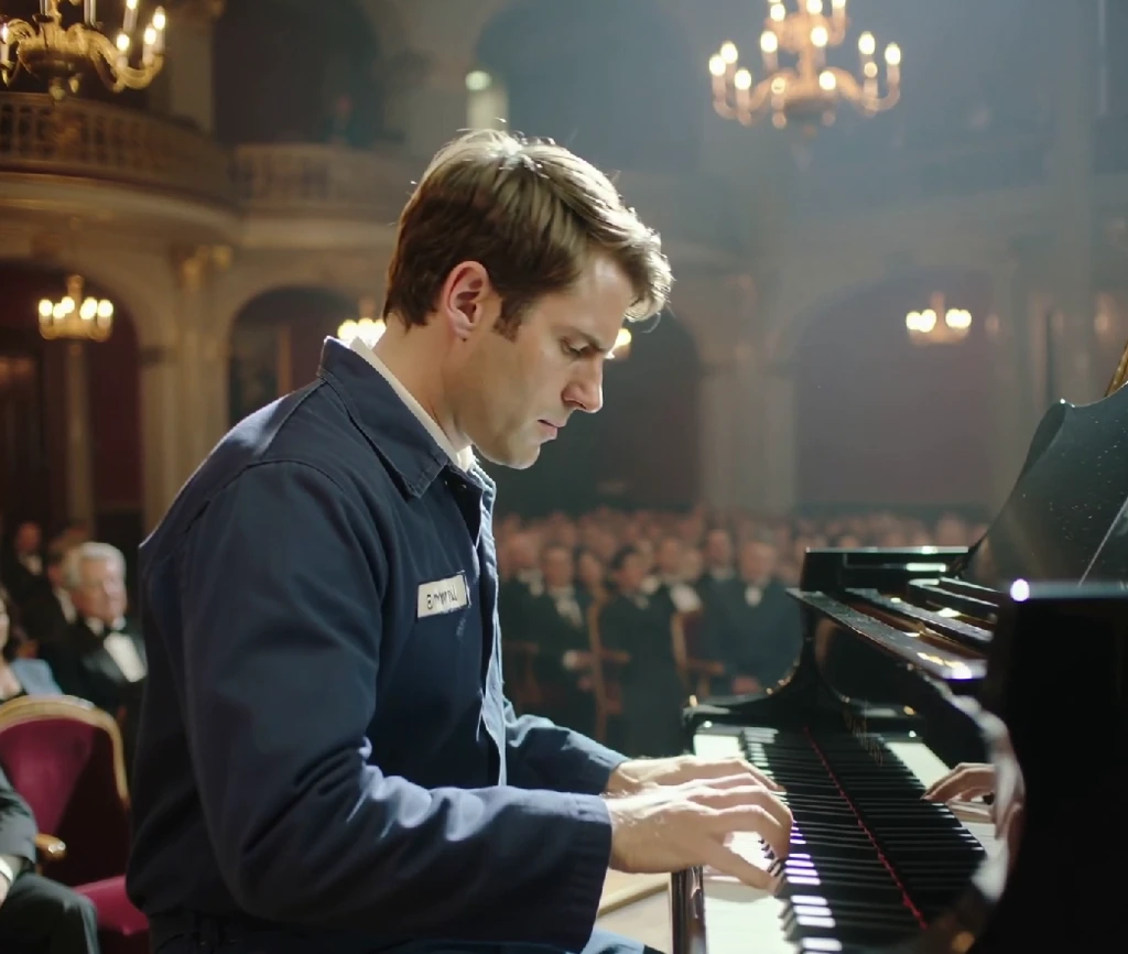 Single Dad Janitor Was Asked to Play Piano as a Joke — But What He Played Made Even the CEO Tear Up