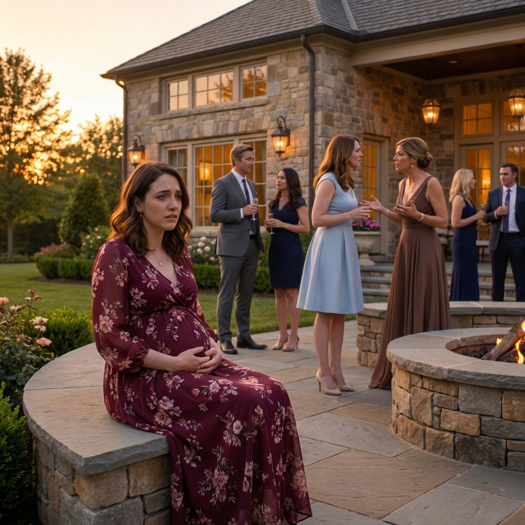 My sister-in-law couldn’t have kids of her own, so at her anniversary party in her in-laws’ country estate, she picked up a marble cake stand and smashed it into my head while I was eight months pregnant— and what her family chose to do in the next three silent minutes changed my daughter’s entire life and turned me into someone I never thought I’d have to become.