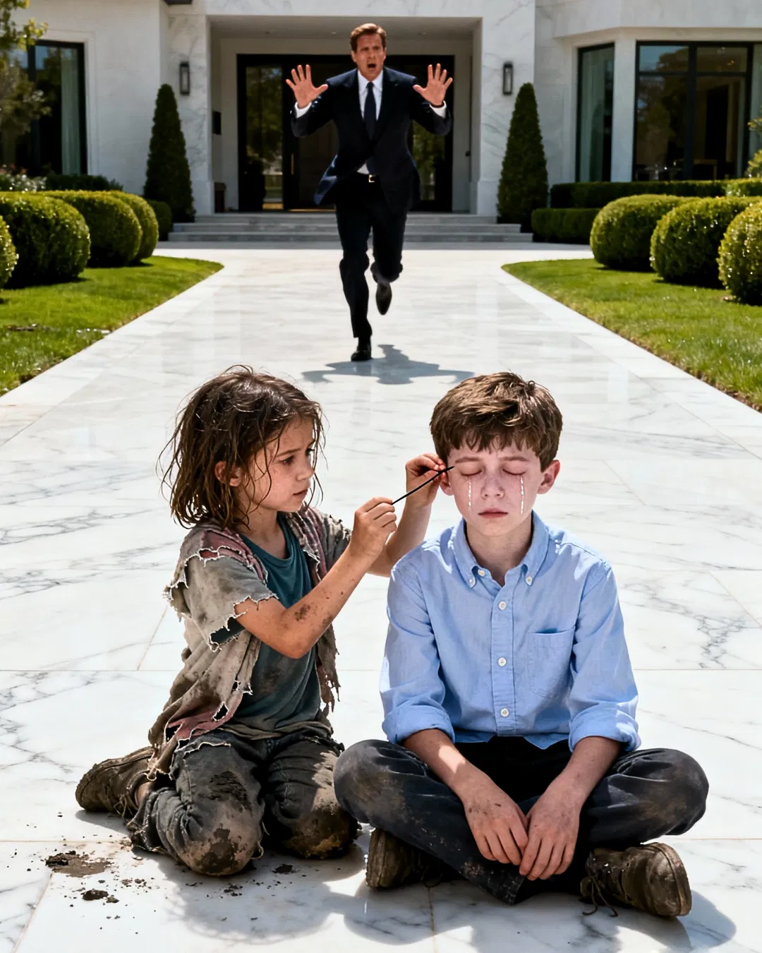 The millionaire’s son was blind… until a little girl drew something from his eyes that no one could have imagined…