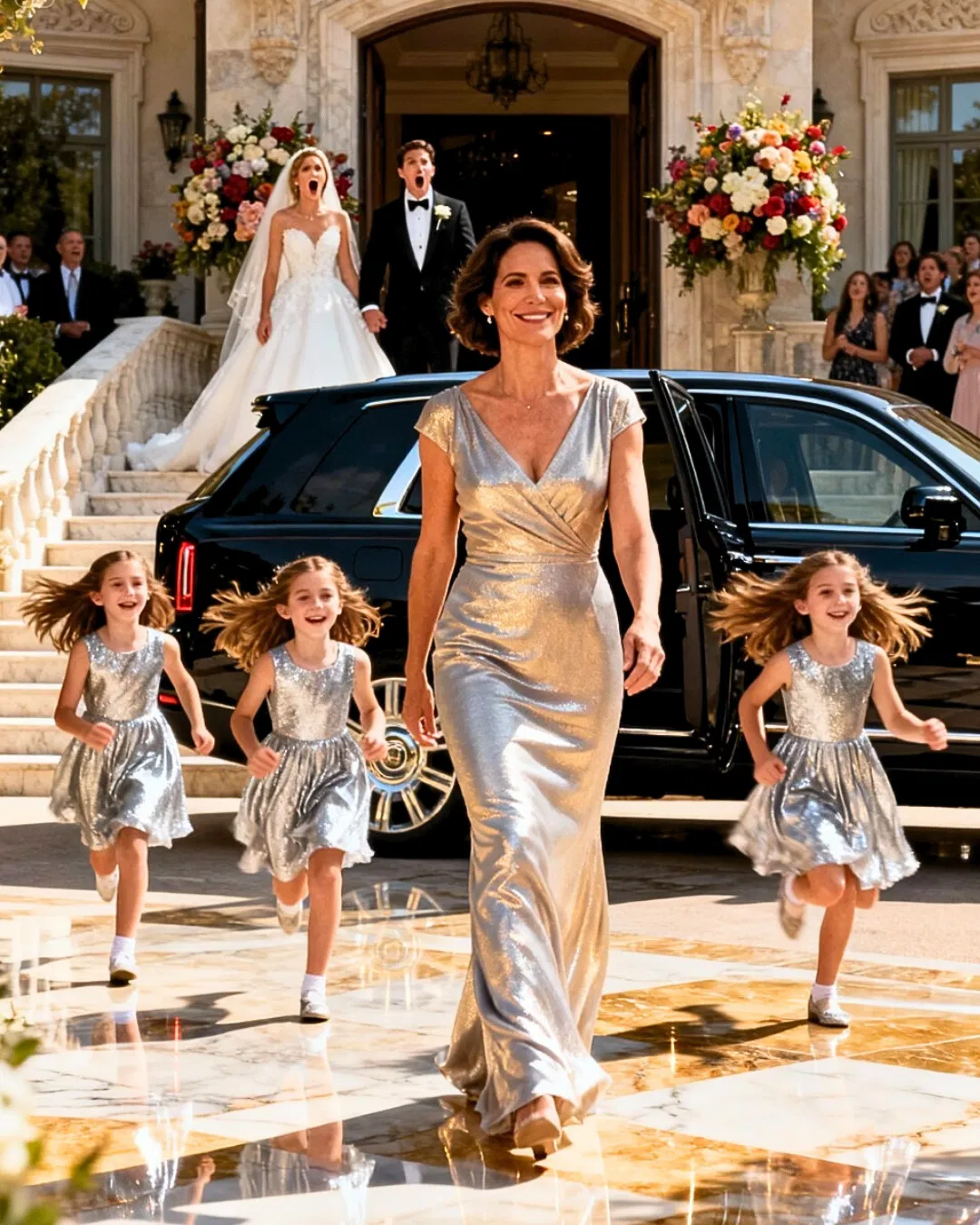 He invited his poor ex-wife to humiliate her at her wedding—but she arrived in a limousine with her triplets…