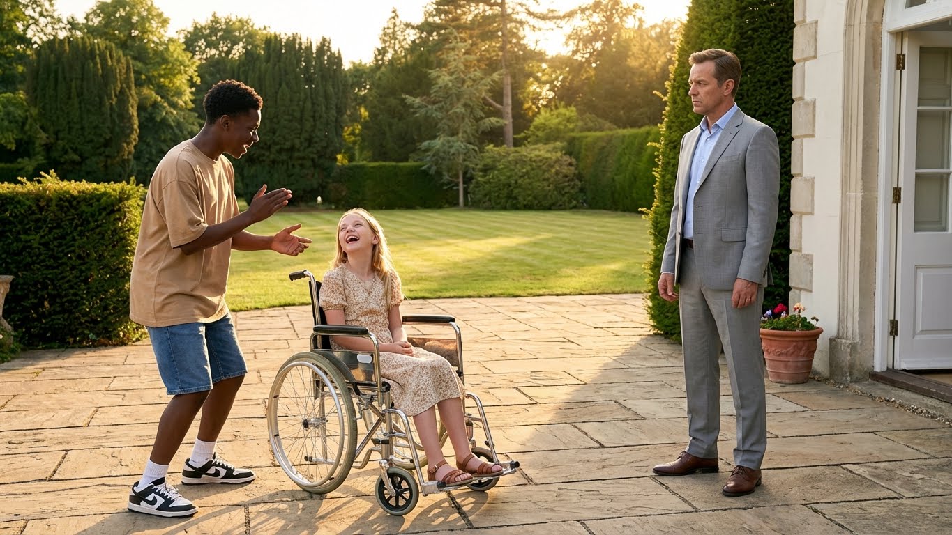 Billionaire Finds Homeless Boy Dancing for His Paralyzed Daughter… What Happens Next Will Shock You!