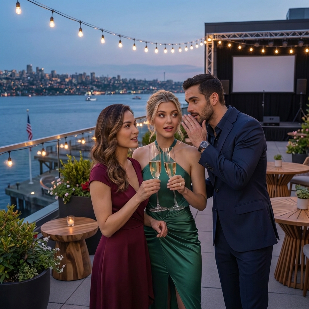 At our wedding anniversary celebration on the rooftop, my husband leaned close to my ear and whispered, “This one’s chilled – you like it best,” his hand hovering over my champagne glass; I didn’t flinch. I smiled, swapped glasses with the “former colleague” he’d brought along, and let the jazz music continue. Until the hotel screen displayed something that shouldn’t have been there.