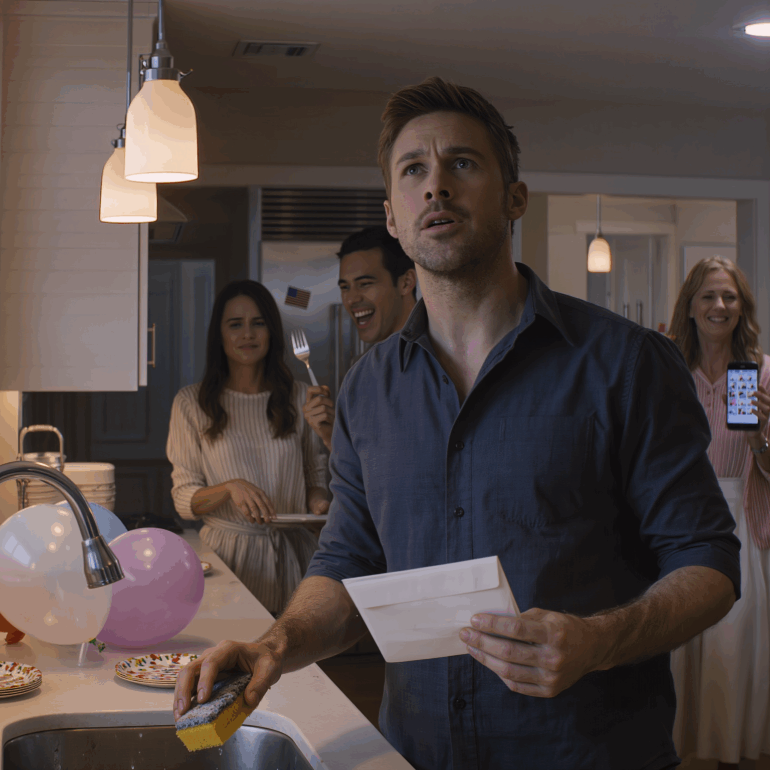 My nephew’s 7th birthday: I said “see everyone tomorrow,” my cousin laughed “it was yesterday,” my aunt raised her phone showing photos of toasts, clinking glasses, my sister dropped “take the hint” — I didn’t say a word, left the kitchen with an envelope