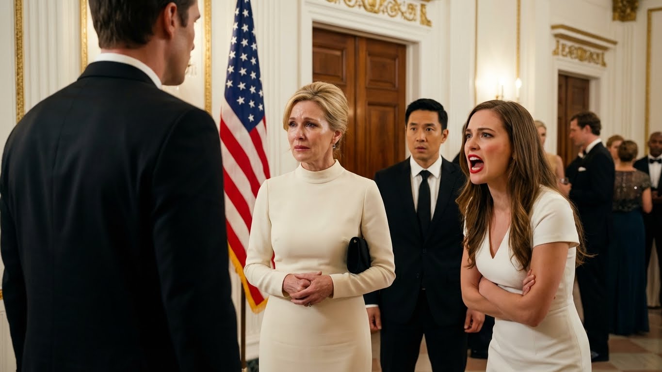 When my entitled daughter-in-law saw me at my granddaughter’s wedding, she screamed: “This rude old woman wasn’t on the guest list! You let anyone walk in here? Get the owner now!” I stayed silent. The manager turned to me: “Mrs. Anderson, shall I cancel their event at your country club?” Their jaws dropped.