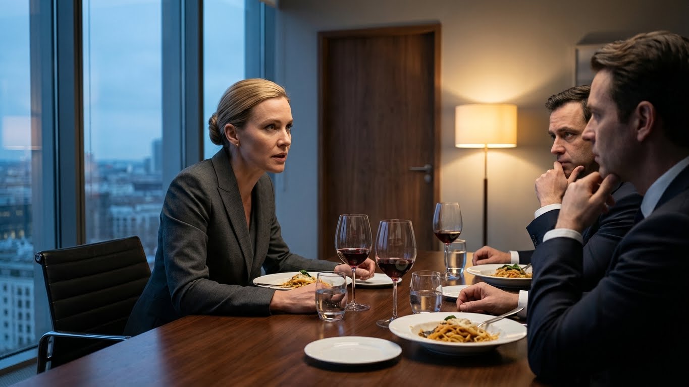 “Can’t even get a decent job,” my sister mocked during Sunday dinner. I lowered my head and stayed silent. On Monday morning, she walked into her dream interview wearing a confident smile. I was already there—sitting behind the CEO’s desk, her résumé in my hands. I looked up, met her eyes, and asked slowly, “So tell me… why do you think you deserve this position?” – Story