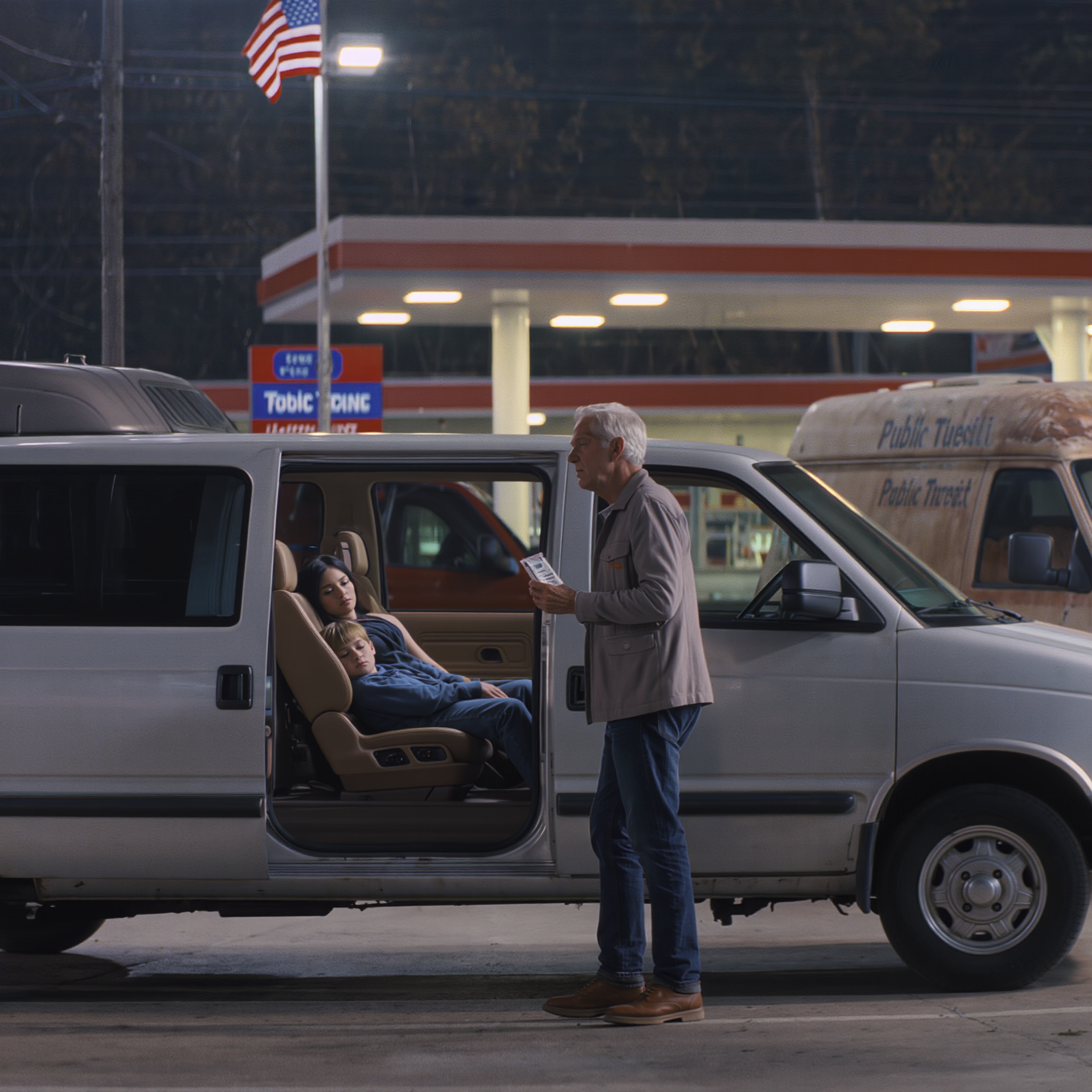 At a gas station, I saw my daughter sleeping in a van with her child. I asked, “Where’s the apartment I bought for you?” She broke down crying. “My husband and my mother-in-law said I have no rights… they told me it isn’t mine, and said my child and I should go find somewhere else to stay.” My throat tightened. I said, “Come with me. Right now.”