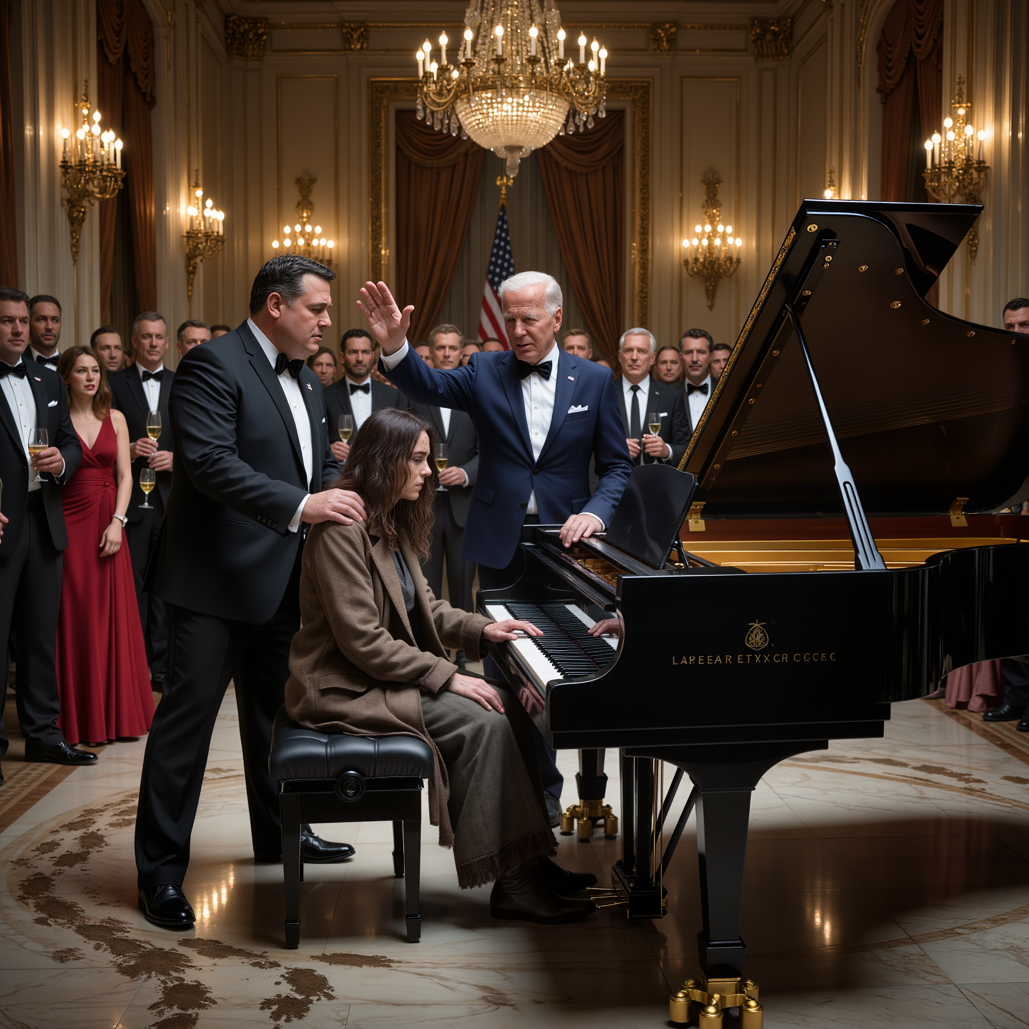 “Being kicked out of a fancy gala, a starving girl begged to play the piano in exchange for food. Legendary pianist Lawrence Carter stopped the guards, stepping in to say, ‘Let her play.’ What occurred next left the guests completely speechless.”