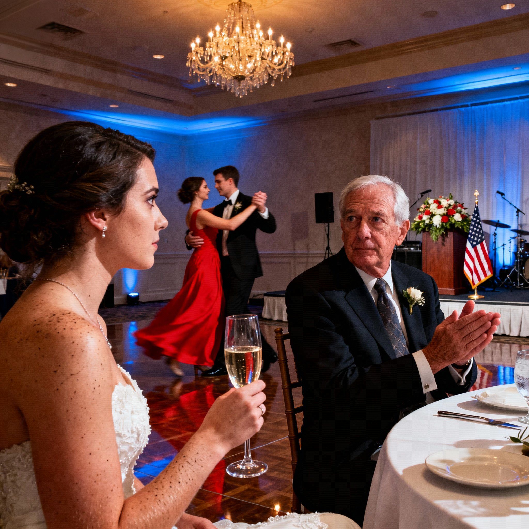 “This dance is for the woman I’ve loved for ten years,” my husband announced—then walked past me and held out his hand to my sister. The room applauded. I stood, set down my glass, and crossed the floor to ask my father one question.