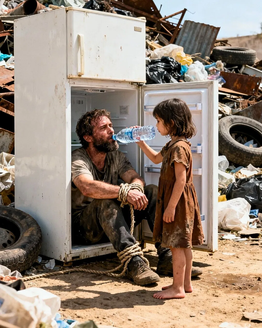 Poor girl saves a millionaire tied inside a fridge at the dump… but what she does next…