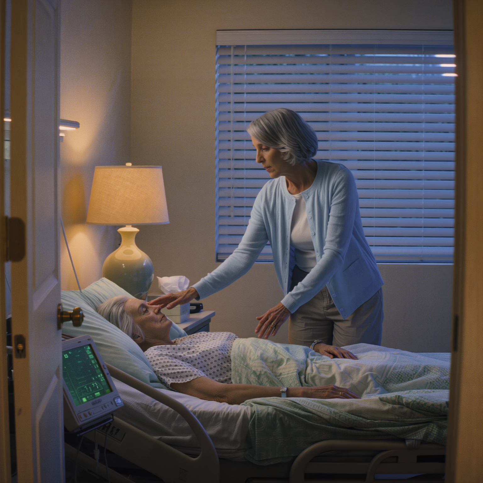 They left me alone with her “comatose” mother—then she whispered my name