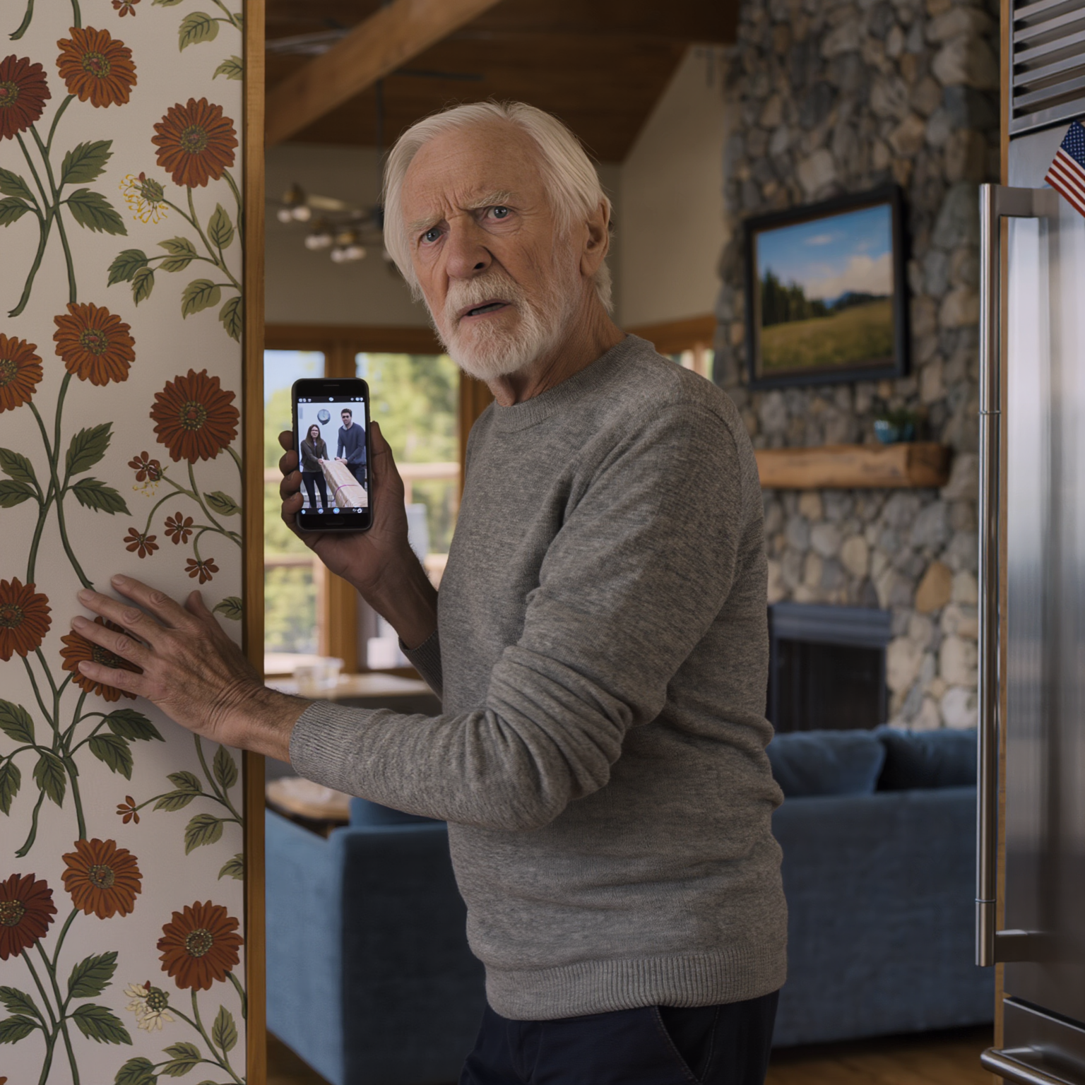 After abandoning my vacation home for a year, the day I came back I saw the grass freshly cut, the wallpaper completely replaced… I pulled up the hidden cameras to check and saw my daughter and son-in-law sneaking a long object wrapped in blue tarp into the house – and by the time I tore that wall open with my own hands, an entire billion-dollar conglomerate and a pack of “men in black suits” had started hunting down a 67-year-old old man like they wanted to silence me forever.