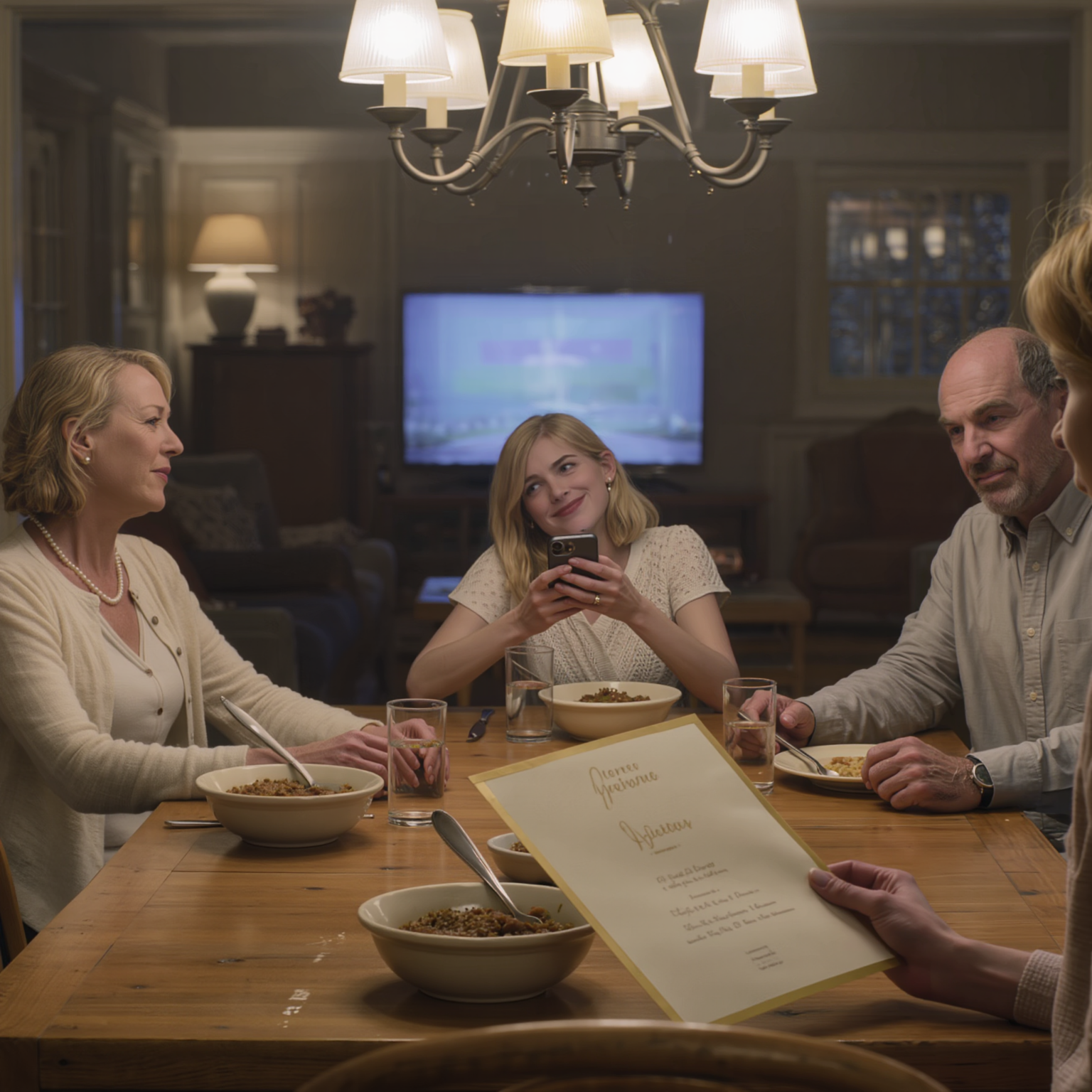 At dinner, I set my wedding invitation on the table, my whole family burst out laughing: “If we’re free, we’ll swing by”; the next day they were showing off beach tickets for the exact date of my wedding – a few months later, they were at my door in tears, begging for a spot in “the family”, and I just set one thing down and opened my mouth to say one single sentence…