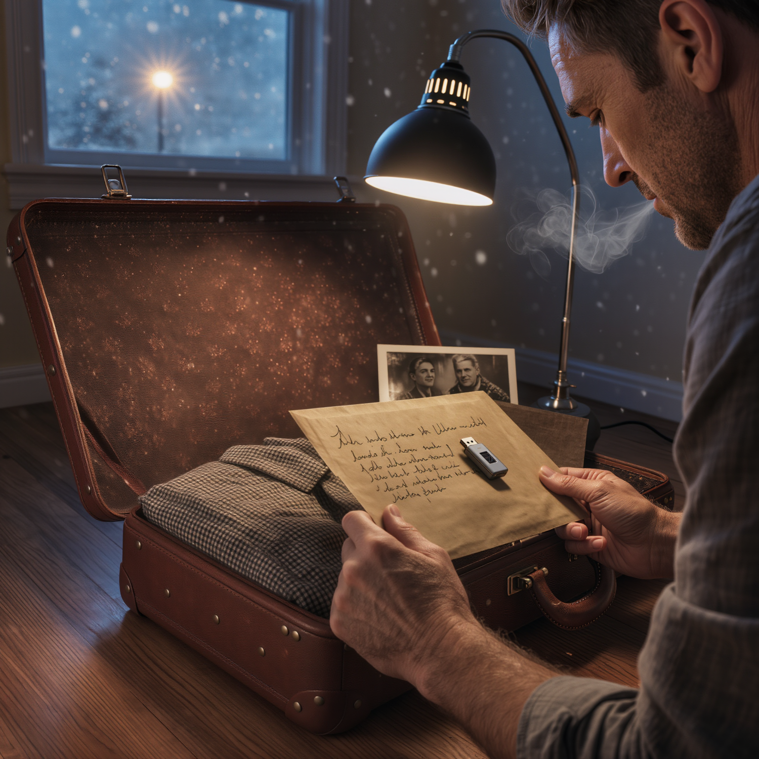 My daughter begged me to throw my late wife’s things away the day we buried her—then a single note in a suitcase turned my grief into pure fear