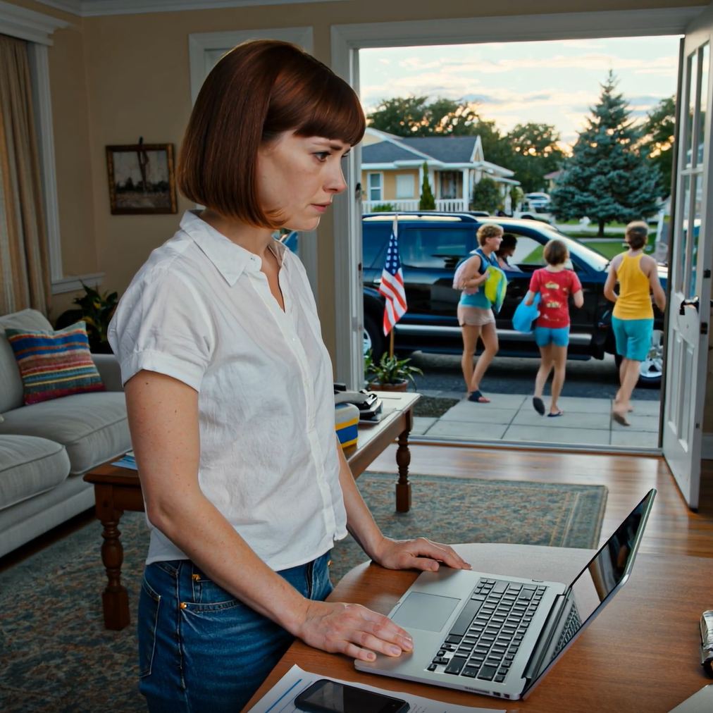 My whole family went to the beach together, and to me they said, “It’s better if you stay home and take care of the work.” I didn’t say anything. When they came back, my room was empty.