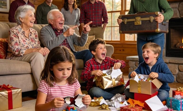 My 5-year-old unwrapped a cracked plastic toy at the family gift exchange, but her cousins were tearing into expensive boxes. My parents giggled. I grabbed the gifts from my trunk, looked straight at the table, and said, “You won’t be getting a thing from me again.” The room fell silent until my sister yelled.