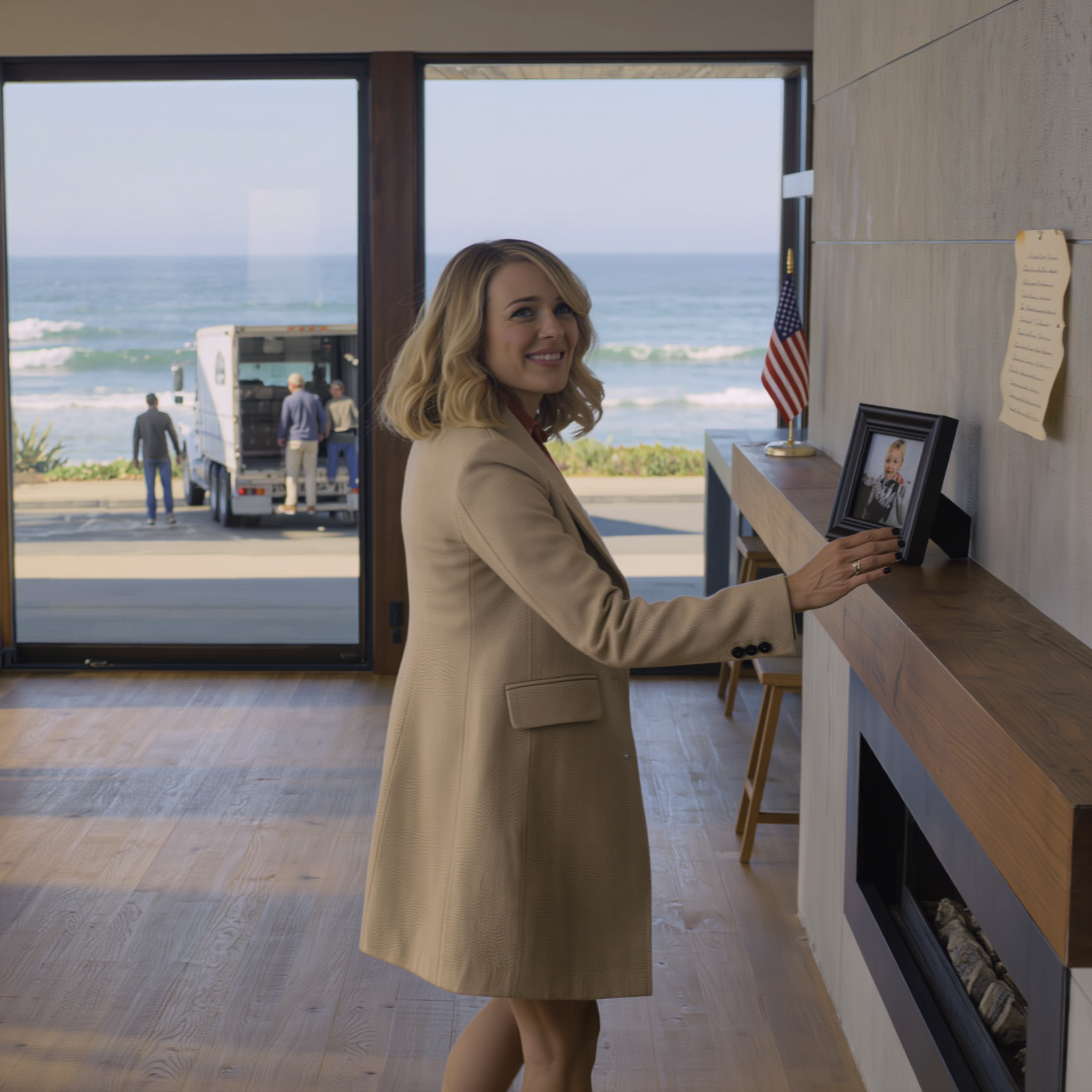 ‘My father promised my sister my two-million-dollar beachfront home.’ She nearly fainted with joy until she showed up at dawn with moving trucks and found the house empty… except for a framed photograph on the mantelpiece.