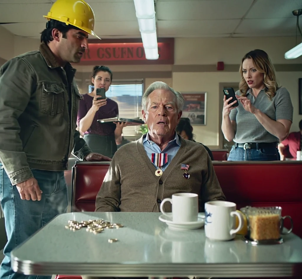 “Shut up!!!” — Bully Slapped Elderly Veteran at Diner, Unaware His Daughter Led Homeland Security