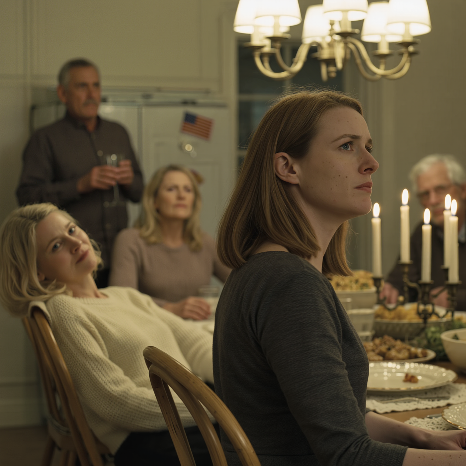 At what was supposed to be a warm family dinner, my sister leaned back in her chair and dropped a cruel line that I was “not worthy of this family name,” my mom just quietly nodded, my dad kept dodging my eyes… until my grandpa set his glass down, slowly stood up, and said one sentence that made the entire table fall completely silent…