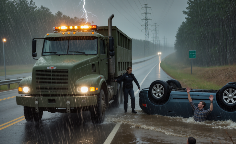 I stopped my convoy truck in a flash flood—and the next morning my career was on the chopping block