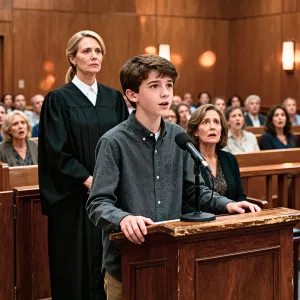 I found an abandoned baby in the hallway and raised him as my own. But when his biological mother, a millionaire, returned 17 years later, he said something in court that left everyone speechless