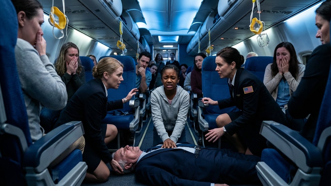 A 12‑year‑old girl from Baltimore saved a millionaire during a transatlantic flight—but what he whispered made her cry.