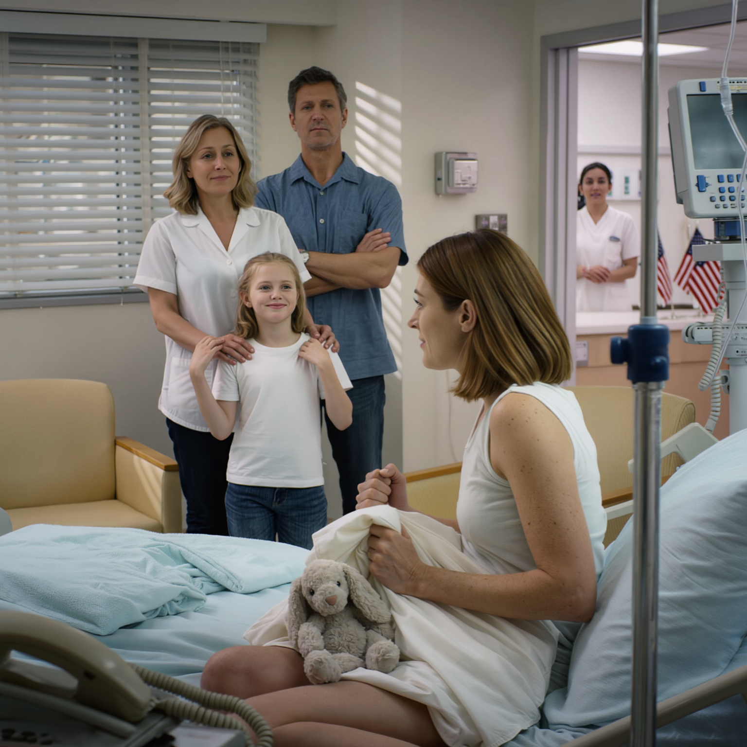 While I was in the hospital, my parents and sister told my six-year-old adopted daughter that she would be sent BACK TO THE ORPHANAGE. “You need to step aside for the biological kids,” my sister screamed. I didn’t argue or raise my voice. I acted. By the next morning, my whole family was in chaos…