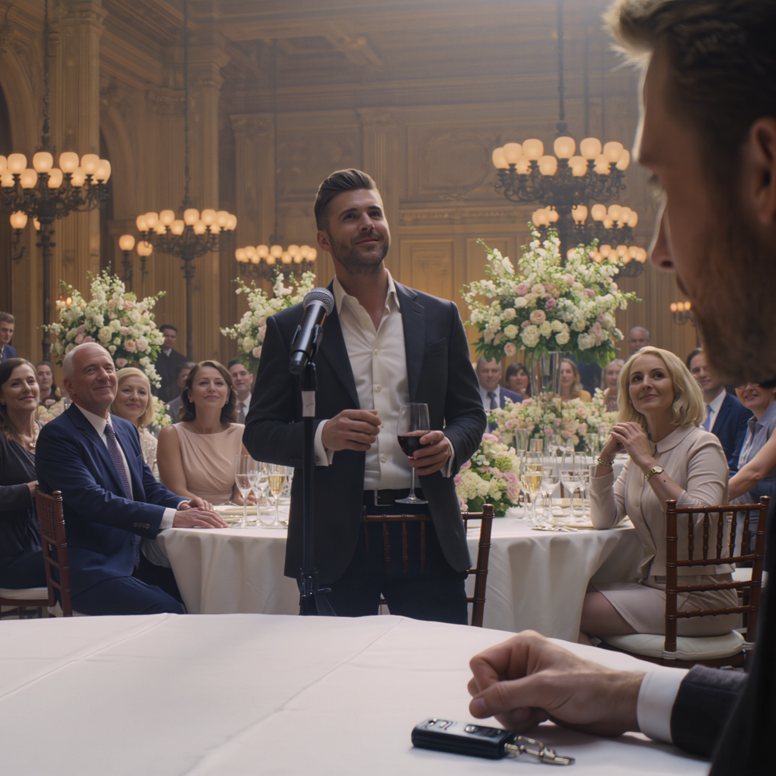 I’m 30, And My Family Hasn’t Seen Me In 5 Years. At My Cousin’s Wedding, My Older Brother Laughed, Sipped His Wine, And Said, ‘so, You Still Cleaning Toilets For A Living?’ I Just Smiled, Pulled Out My Key Fob, And Said, ‘nah. I Mostly Travel Now, My Company Paya Me Even When I Sleep’ The Look On His Face Was Better Than Any Apology.