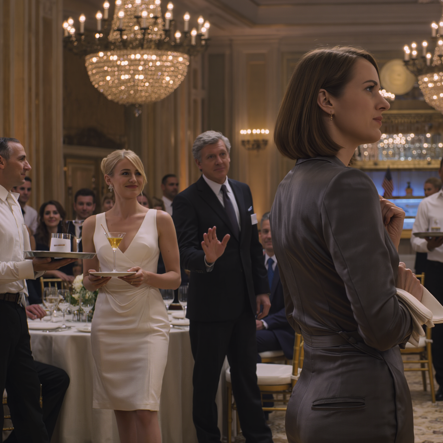 “Staff Eat In The Kitchen,” the CEO’s Fiancée Said, Snatching My Plate at the Wedding. I Smiled and Walked Out. The CEO Ran After Me: “Where Are You Going?” I Pointed at the Venue: “You Have 15 Minutes to Vacate.”