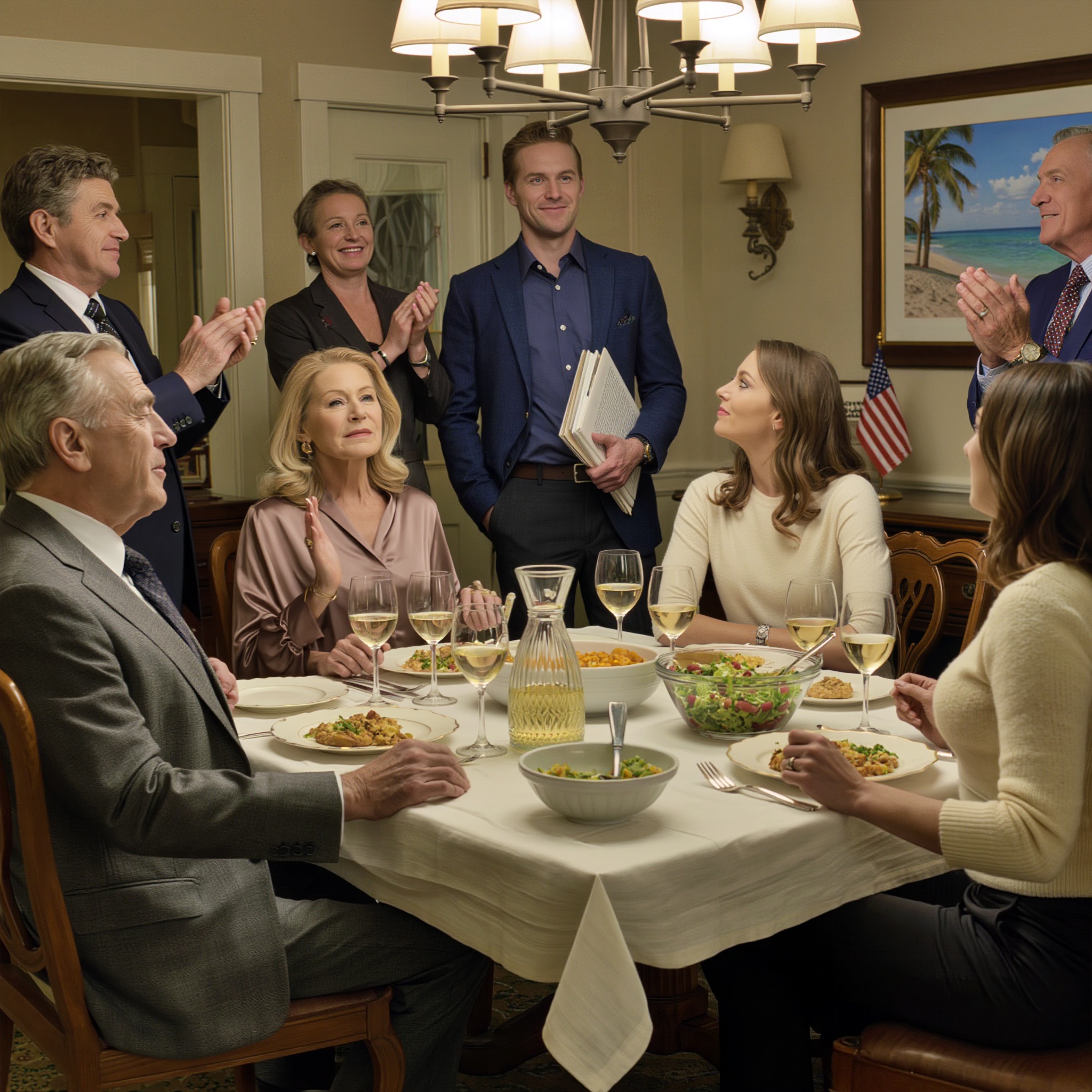 At the meeting in our family home in Tampa, my oldest brother stood up and said, ‘Mom and Dad have decided to leave all 8 houses to me. Teagan, you’re not getting anything at all.’ Everyone froze and turned to look at me. The room exploded with cheers and whistles. I wasn’t surprised. I just calmly smiled and said, ‘Dad… you forgot something important.’