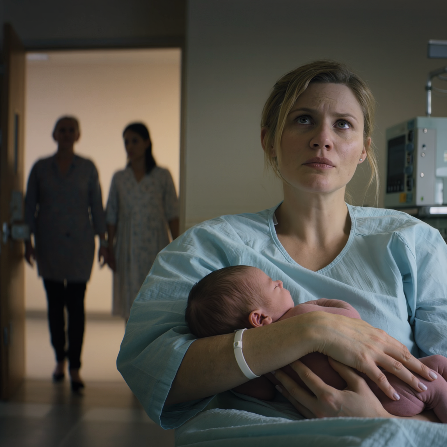 the night i gave birth, my sister walked into my hospital room and asked for my card