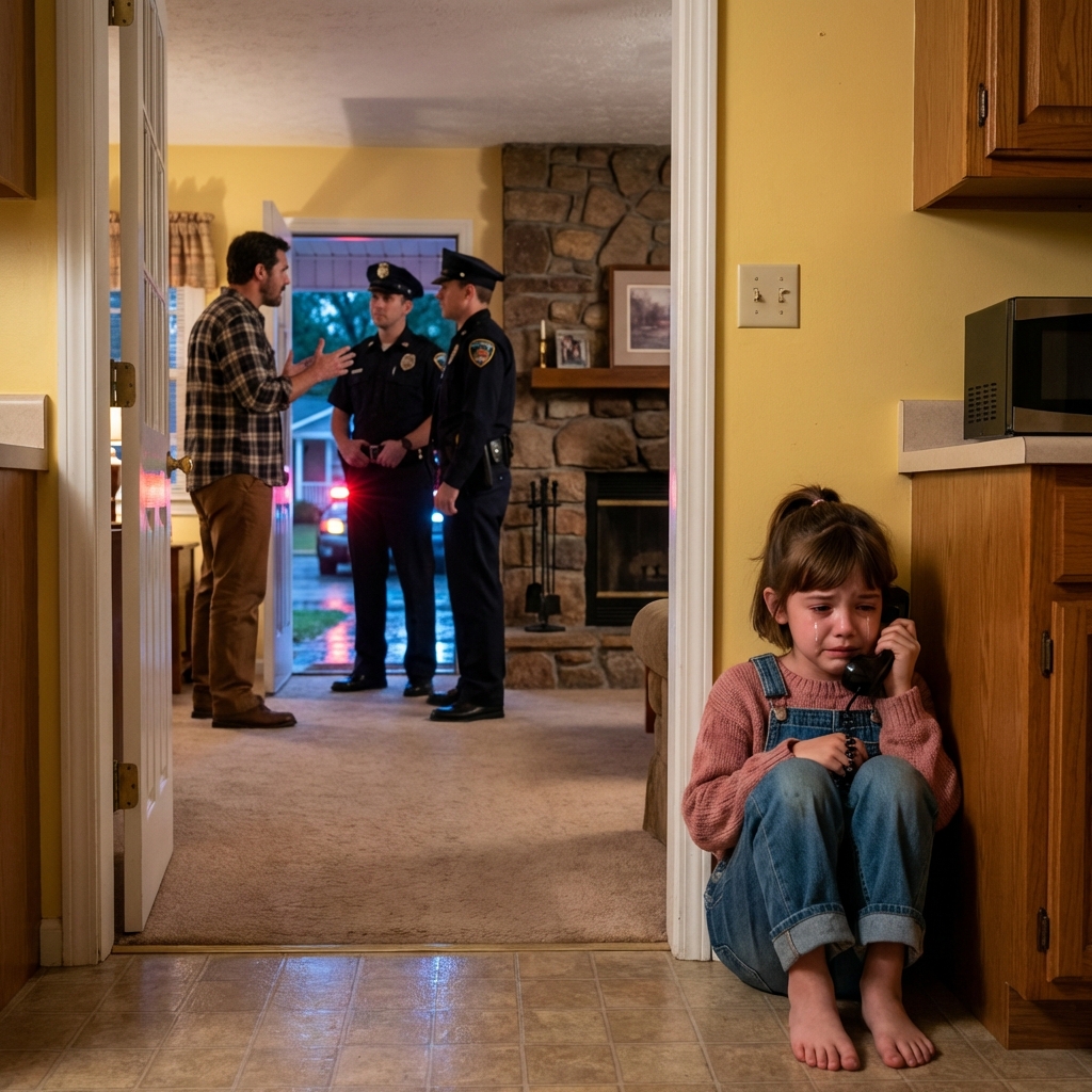 A terrified little girl called 911: “My dad and his friend are drunk… they’re doing it to Mom again!” When police arrived minutes later, what they found inside left them frozen in horror…