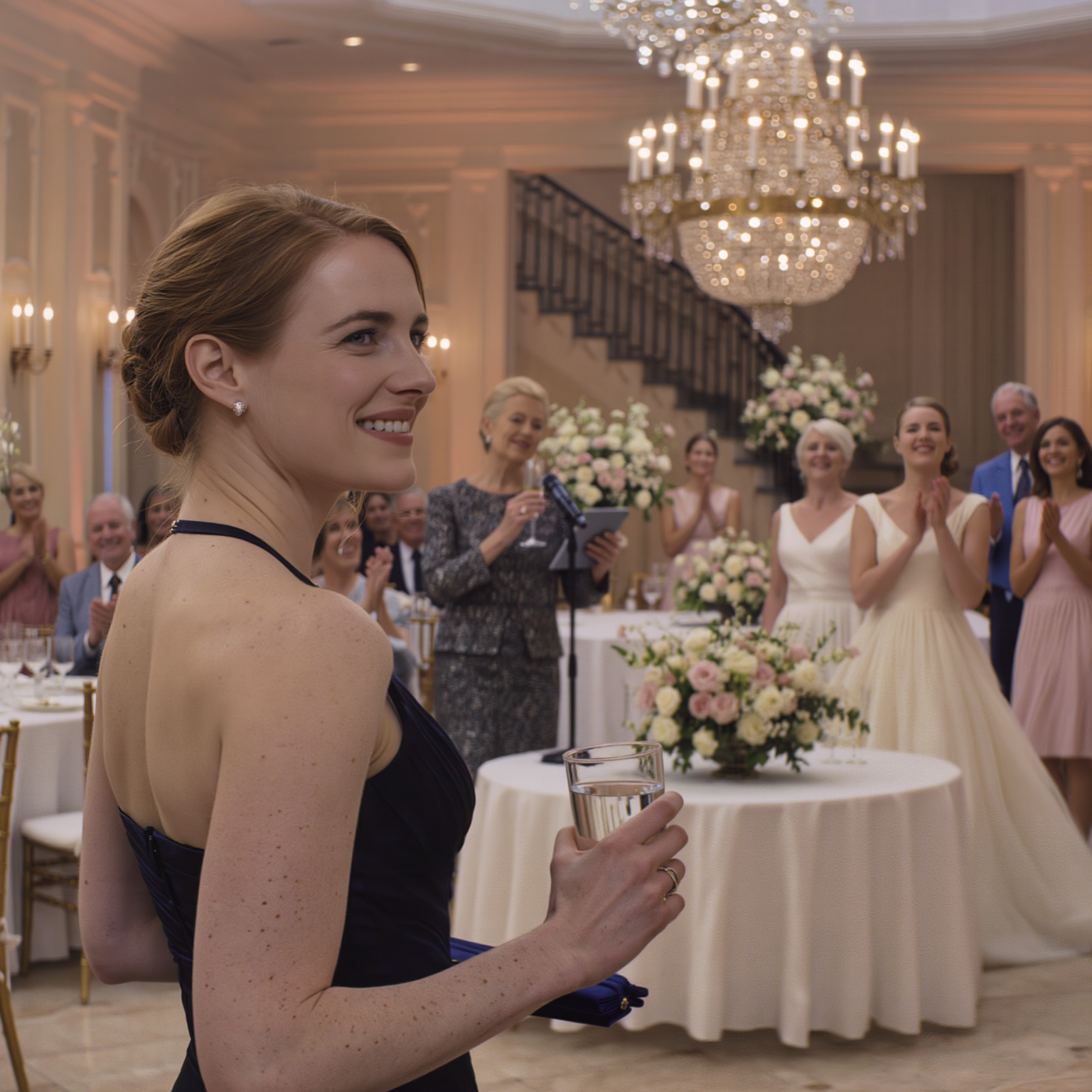 At my sister’s wedding, my mother raised her champagne: “to my beautiful daughter – the first in our family to truly make something of herself.” i sat at the back table, uninvited to the family photos. then the bride’s phone buzzed. she looked at the screen and started screaming. the photographer had just googled my name…