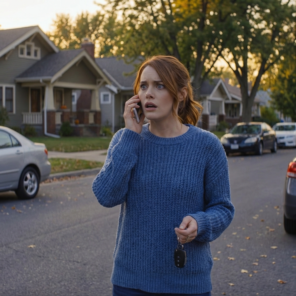 My brand-new car disappeared after one night, and then my parents said they had given the keys to my sister… I walked outside and only saw an empty parking spot, my shiny new car was gone. My mother laughed and said, “We gave the spare key to your sister, she needs a reliable car.” In the past few years, she has already wrecked four cars. I only said, “Okay, give me a moment.” And I called the police directly.