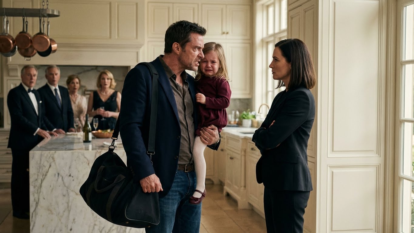 I Surprised My Family At My Mother-In-Law’s Birthday Party—40 Guests—And My Daughter Wasn’t At The Table. I Searched The House And Found Her At 11 P.M., Barefoot, Standing On A Stool, Washing Dishes In The Dim Kitchen While She Cried. “Grandma Said I’m Not Allowed Back Inside Until It’s Done,” She Whispered. I Took Her Hand, Walked Straight Into The Party, And Said Six Words To My Mother-In-Law In Front Of Everyone. Her Face Went White. Two Weeks Later…