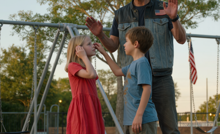 The day a biker took his deaf daughter to the park—and a barefoot boy changed everything