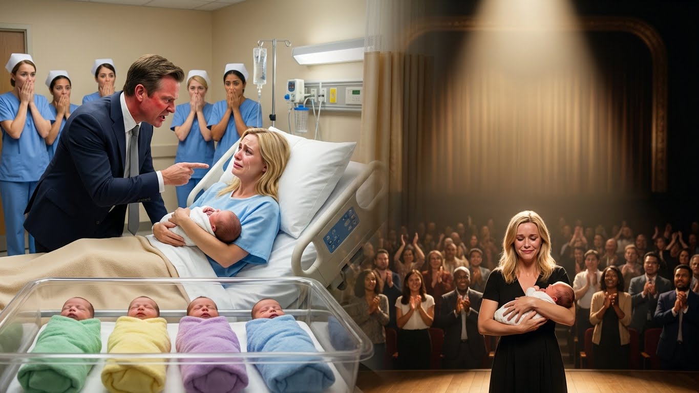 When She Gave Birth to Quintuplets, the Father Walked Out in Silence—Thirty Years Later, She Faced the Whole Town and Revealed a Truth That No Whisper Could Hide