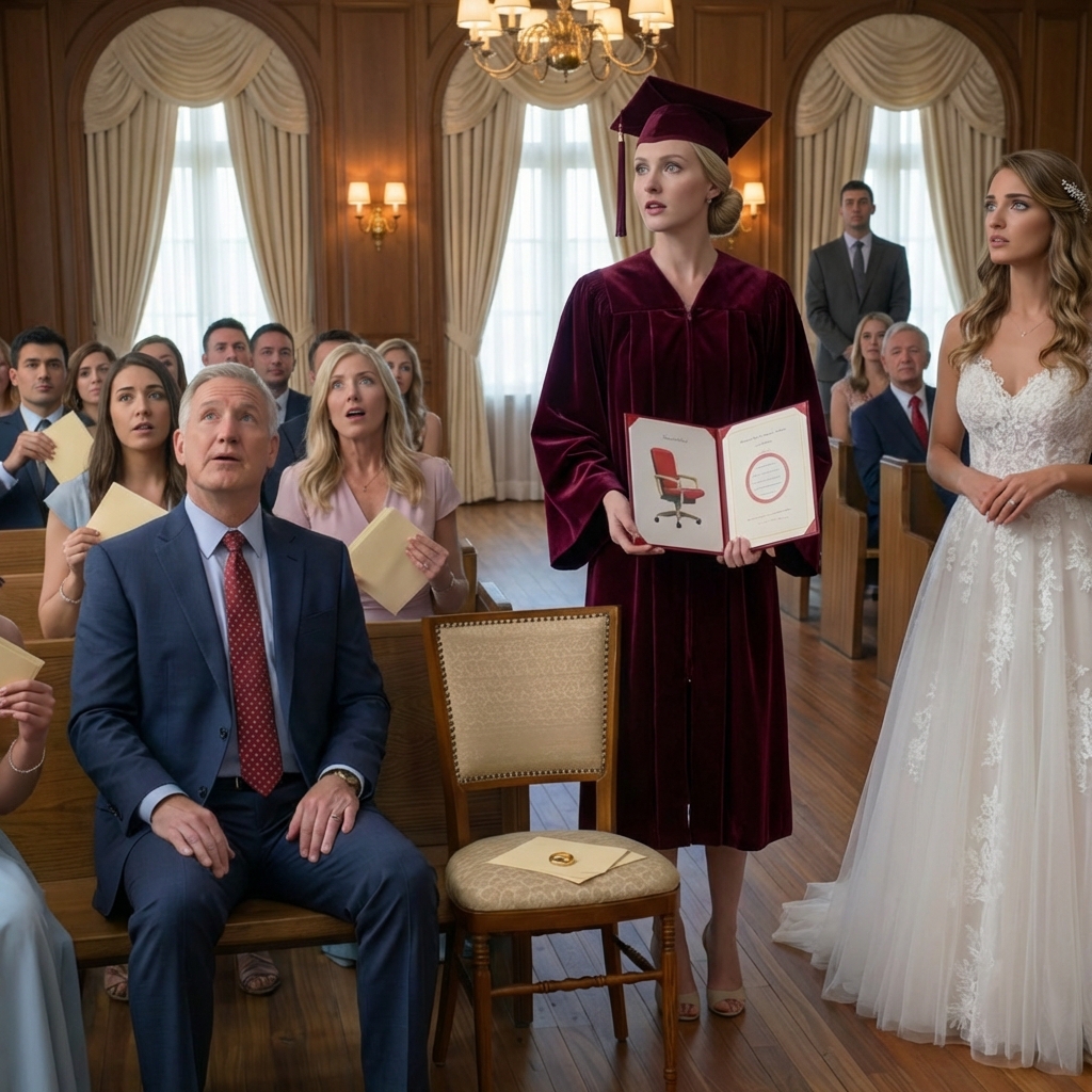 MY DAD SKIPPED MY GRADUATION FOR HIS FIANCÉE—SO I WALKED INTO THEIR WEDDING WITH AN EMPTY SEAT